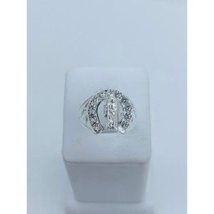 925 Sterling Silver Ring San Judas - Saint Jude in a horseshoe Size 10.5